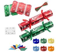 MORAINJAY 30 Pezzi Crea i Tuoi Cracker di Natale, Kit DIY Cracker di Natale con Scatole Vuote, Cappelli e Barzellette, per Bomboniere e Decorazioni Tavola Feste Natalizie