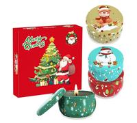 MORAINJAY Candele Profumate Natalizie,4 Pezzi Candele Profumate Regalo Set,2.5oz Naturale Candele di Soia Candela Aromatica per Natale Compleanno Nuziale Regalo per Donna, Mamma, Amici(Babbo Natale)