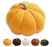 MORAINJAY Peluche a forma di zucca, giallo, 28 cm, morbido autunno, zucca, per le stagioni, per l'autunno, per la casa e per il giorno del Ringraziamento