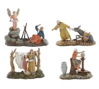 Moranduzzo 4 Pastori per Presepe da Cm 10 Scala 1:20 - STANDARD 10 - Statuine Indistruttibili, Stile Arabo, Pittura Rifinita a Mano, Prodotto Ufficiale, Made in Italy, Scultore M. Landi