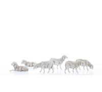 Moranduzzo 6 Pecore Assortite H. max 2,7 cm per Presepe da Cm 8 Scala 1:22 - STANDARD 8 - Statuine Indistruttibili, Pittura Rifinita a Mano, Prodotto Ufficiale, Made in Italy, Scultore M. Landi