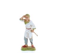 Moranduzzo Arabo che Scruta per Presepe da Cm 10 Scala 1:20 - Altezza 8,6 cm - Statuina in Resina PVC, Indistruttibile, Stile ‘700, Rifinita a Mano, Scultore M. Landi