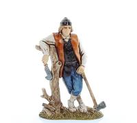 Moranduzzo Boscaiolo per Presepe da Cm 10 Scala 1:20 - Statuine Presepe Indistruttibili - Stile 700', Pittura Rifinita a Mano, Prodotto Ufficiale, Made in Italy, Scultore M. Landi