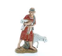 Moranduzzo Buon Pastore H 9,1 cm per Presepe da Cm 10 - STANDARD 10 - Statuina Indistruttibile, Stile Arabo, Pittura Rifinita a Mano, Prodotto Ufficiale, Made in Italy, Scultore M. Landi