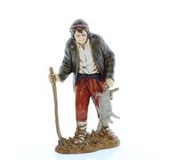 Moranduzzo Cacciatore con Lepre per Presepe da Cm 12 Scala 1:15 -Statuine Presepe Indistruttibili - Stile 700', Pittura Rifinita a Mano, Prodotto Ufficiale, Made in Italy, Scultore M. Landi