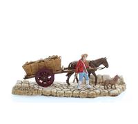 Moranduzzo Carrettiere Adatto a Presepe da 6 cm Scala 1:32 - MINI 6 - Statuina Indistruttibile, Stile '700, Rifinita a Mano, Scultore M. Landi, Made in Italy