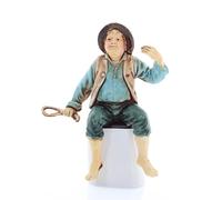 Moranduzzo Carrettiere per Presepe da Cm 10 Scala 1:20 - Statuine Presepe Indistruttibili - Stile 700', Pittura Rifinita a Mano, Prodotto Ufficiale, Made in Italy, Scultore M. Landi