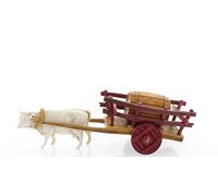 Moranduzzo Carro con Botti per Presepe da 6 cm - MINI 6 - Scala 1:32, Statuine Indistruttibili, Rifinite a Mano, Scultore M. Landi, Made in Italy