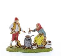 Moranduzzo Castagnara per Presepe da Cm 6 Scala 1:32 - Statuine Presepe Indistruttibili - Stile 700', Pittura Rifinita a Mano, Prodotto Ufficiale, Made in Italy, Scultore M. Landi