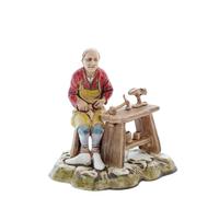 Moranduzzo Ciabattino per Presepe da Cm 10 Scala 1:20 - Statuine Presepe Indistruttibili - Stile 700', Pittura Rifinita a Mano, Prodotto Ufficiale, Made in Italy, Scultore M. Landi