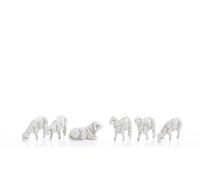 Moranduzzo Confezione 6 pecore per Presepe - Pecora piu alta 2 cm -Pittura Rifinita a Mano, Made in Italy, Scultore M. Landi (6 Pecore per Presepe da Cm 6 - Scala 1:32)