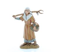 Moranduzzo Contadina Giovane per Presepe da Cm 10 - STANDARD 10 - Statuina Indistruttibile, Stile Arabo, Pittura Rifinita a Mano, Prodotto Ufficiale, Made in Italy, Scultore M. Landi