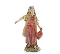 Moranduzzo Donna con Anfora H 9,4 cm per Presepe da Cm 10 - STANDARD 10 - Statuina Indistruttibile, Stile Arabo, Pittura Rifinita a Mano, Prodotto Ufficiale, Made in Italy, Scultore M. Landi