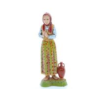Moranduzzo Donna con Anfora per Presepe da Cm 10 Scala 1:20 - Statuine Presepe Indistruttibili - Stile 700', Pittura Rifinita a Mano, Prodotto Ufficiale, Made in Italy, Scultore M. Landi