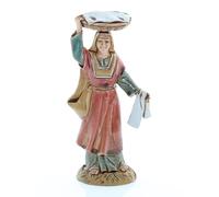 Moranduzzo Donna con Cesta per Presepe da Cm 10 Scala 1:20 - Statuine Presepe Indistruttibili - Stile Arabo, Pittura Rifinita a Mano, Prodotto Ufficiale, Made in Italy, Scultore M. Landi
