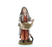 Moranduzzo Donna con Falce h 9 cm per Presepe da Cm 10 Scala 1:20 - STANDARD 10 - Statuina Indistruttibile, Stile Arabo, Rifinita a Mano, Scultore M. Landi, Made in Italy