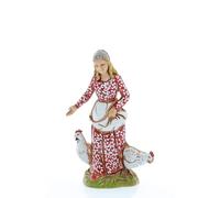 Moranduzzo Donna con Polli per Presepe da Cm 10 Scala 1:20 - Statuine Presepe Indistruttibili - Stile 700', Pittura Rifinita a Mano, Prodotto Ufficiale, Made in Italy, Scultore M. Landi