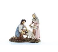 Moranduzzo Donne Che Tosano per Presepe da Cm 8 Scala 1:22 - Statuine Presepe Indistruttibili - Stile 700', Pittura Rifinita a Mano, Prodotto Ufficiale, Made in Italy, Scultore M. Landi
