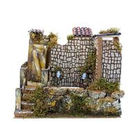 Moranduzzo Fontana con Pompa 20x14x18 cm con Due Getti d’Acqua - Accessorio Artigianale con Getto d’Acqua - Made in Italy, Prodotto Ufficiale, Made in Italy
