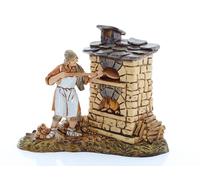 Moranduzzo Fornaio per Presepe da Cm 10 Scala 1:20 - Statuine Presepe Indistruttibili - Stile 700', Pittura Rifinita a Mano, Prodotto Ufficiale, Made in Italy, Scultore M. Landi