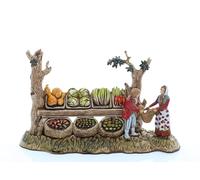 Moranduzzo Fruttivendolo per Presepe da Cm 6 Scala 1:32 - Statuine Presepe Indistruttibili - Stile 700', Pittura Rifinita a Mano, Prodotto Ufficiale, Made in Italy, Scultore M. Landi