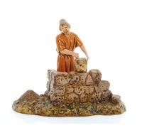Moranduzzo Muratore per Presepe da Cm 10 Scala 1:20 - Statuine Presepe Indistruttibili - Stile 700', Pittura Rifinita a Mano, Prodotto Ufficiale, Made in Italy, Scultore M. Landi