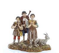Moranduzzo Musicisti per Presepe da Cm 10 Scala 1:20 - Statuine Presepe Indistruttibili - Stile 700', Pittura Rifinita a Mano, Prodotto Ufficiale, Made in Italy, Scultore M. Landi