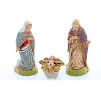 Moranduzzo Natività 3 Pastori per Presepe da Cm 6 Scala 1:32 - Statuine Presepe Indistruttibili - Stile 700', Pittura Rifinita a Mano, Prodotto Ufficiale, Made in Italy, Scultore M. Landi