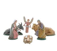 Moranduzzo Natività 6 Soggetti per Presepe da Cm 10 Scala 1:20 - Statuine Presepe Indistruttibili - Stile 700', Pittura Rifinita a Mano, Prodotto Ufficiale, Made in Italy, Scultore M. Landi