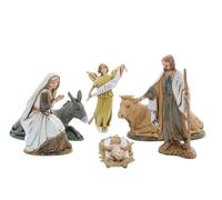 Moranduzzo Natività 6 Soggetti per Presepe da Cm 10 - Scala 1:20 - STANDARD 10-H max 9,4 cm - Statuine Indistruttibili, Dipinte a Mano, Prodotto Ufficiale, Made in Italy, Scultore M. Landi