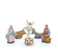 Pastore statuine Natività 12 cm di plastica Moranduzzo 6 Pz per presepe