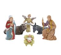 Moranduzzo Natività 6 Soggetti per Presepe da Cm 8 - COMPACT 8 - Scala 1:22 - Statuine Indistruttibili Rifinite a Mano, Stile ’700, Scultore M. Landi, Made in Italy