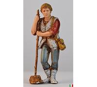 Moranduzzo Pastore con Bastone, 8 cm, Multicolore