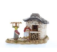 Moranduzzo Pastore con Forno per Presepe da 6 cm Scala 1:32 - MINI 6 - Statuina Indistruttibile, Stile '700, Rifinita a Mano, Scultore M. Landi, Made in Italy