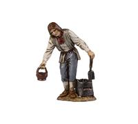 Moranduzzo Pastore statuina Carbonaro 10 cm stile 700 di plastica presepe