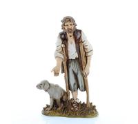 Moranduzzo Pastore Zoppo per Presepe da Cm 12 Scala 1:15 -Statuine Presepe Indistruttibili - Stile 700', Pittura Rifinita a Mano, Prodotto Ufficiale, Made in Italy, Scultore M. Landi