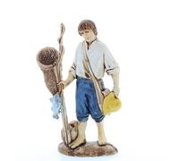 Moranduzzo Pescatore per Presepe da Cm 10 Scala 1:20 - Statuine Presepe Indistruttibili - Stile 700', Pittura Rifinita a Mano, Prodotto Ufficiale, Made in Italy, Scultore M. Landi