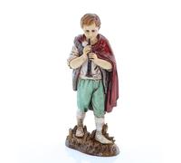 Moranduzzo Pifferaio Giovane per Presepe da Cm 12 Scala 1:15 -Statuine Presepe Indistruttibili - Stile 700', Pittura Rifinita a Mano, Prodotto Ufficiale, Made in Italy, Scultore M. Landi