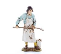 Moranduzzo Pizzaiolo per Presepe da Cm 12 Scala 1:15 -Statuine Presepe Indistruttibili - Stile 700', Pittura Rifinita a Mano, Prodotto Ufficiale, Made in Italy, Scultore M. Landi