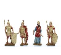 Moranduzzo Re Erode con Centurione e Soldati Romani H 9,6 cm per Presepe da 10 cm - STANDARD 10 - Scala 1:20 - Statuine Indistruttibili, Stile '700, Rifinite a Mano, Scultore M. Landi