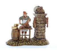 Moranduzzo Salumiere per Presepe da Cm 10 Scala 1:20 - Statuine Presepe Indistruttibili - Stile 700', Pittura Rifinita a Mano, Prodotto Ufficiale, Made in Italy, Scultore M. Landi