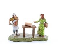 Moranduzzo Salumiere per Presepe da Cm 6 Scala 1:32 - Statuine Presepe Indistruttibili - Stile 700', Pittura Rifinita a Mano, Prodotto Ufficiale, Made in Italy, Scultore M. Landi