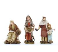 Moranduzzo Set 3 Donne Contadine per Presepe da Cm 10 Scala 1:20 - STANDARD 10 - Statuine Indistruttibili, Stile Arabo, Rifinite a Mano, Scultore M. Landi, Made in Italy