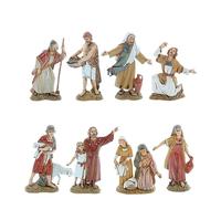 Moranduzzo Set 8 Pastori H Media 9 cm per Presepe da Cm 10 - STANDARD 10 - Statuine Indistruttibili, Stile Arabo, Pittura Rifinita a Mano, Prodotto Ufficiale, Made in Italy, Scultore M. Landi