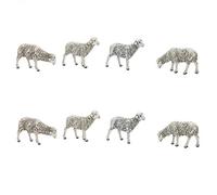Moranduzzo - Set 8 Pecore per Presepe Scala 1:15 per presepe da 10/12 cm - Artigianato Made in Italy - Accessori e Materiali per Realizzare un Presepe Tradizionale Fai da Te
