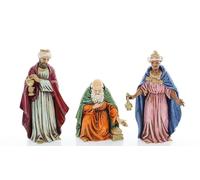 Moranduzzo Tris Re Magi per Presepe da Cm 12 Scala 1:15 -Statuine Presepe Indistruttibili - Stile 700', Pittura Rifinita a Mano, Prodotto Ufficiale, Made in Italy, Scultore M. Landi