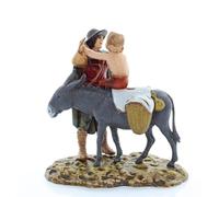Moranduzzo Uomo con Bimbo su Asino per Presepe da Cm 10 Scala 1:20 - Statuine Presepe Indistruttibili - Stile 700', Pittura Rifinita a Mano, Prodotto Ufficiale, Made in Italy, Scultore M. Landi
