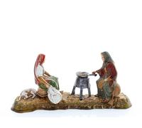 Moranduzzo Vecchie Donne Mondine per Presepe da Cm 10 Scala 1:20 - Statuine Presepe Indistruttibili - Stile Arabo, Pittura Rifinita a Mano, Prodotto Ufficiale, Made in Italy, Scultore M. Landi