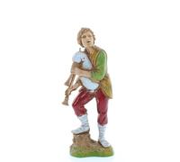 Moranduzzo Zampognaro per Presepe da Cm 10 Scala 1:20 - Statuine Presepe Indistruttibili - Stile 700', Pittura Rifinita a Mano, Prodotto Ufficiale, Made in Italy, Scultore M. Landi