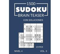 Morari Media Es 1500 Sudoku Brain Teaser Hyper con soluciones (Tascabile)